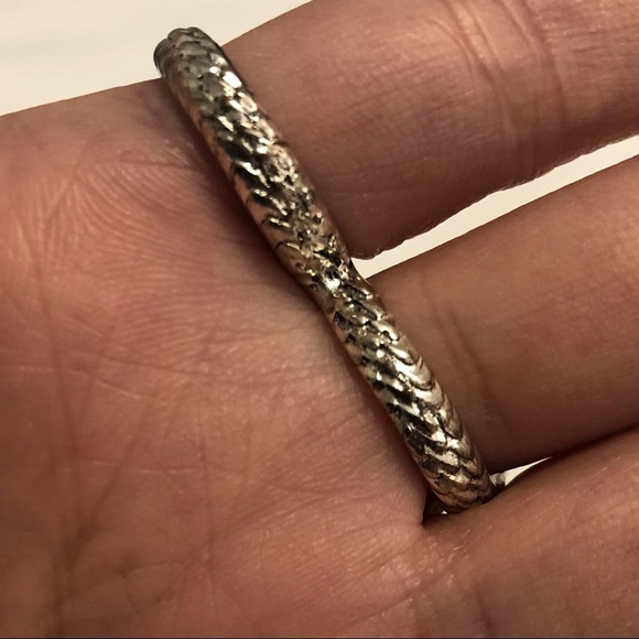 ASOS Silver Snake Double Finger Band Chunky Ring Size 6 - Picture 5 of 7